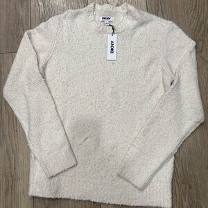DKNY Soft Cream Crew Neck Sweater. Size L